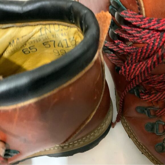 Vibram Boots Womens 6.5 Hiking Climbing Combat Boot Ankle Brown Leather - Picture 13 of 16